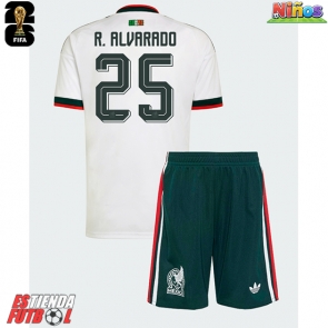 México Roberto Alvarado #25 Segunda Equipación Niños Mundial 2026 Manga Corta (+ Pantalones cortos)